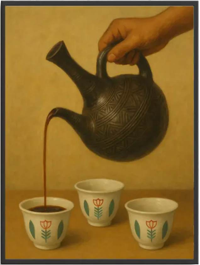 Drop a photo of the coffee ceremony pour